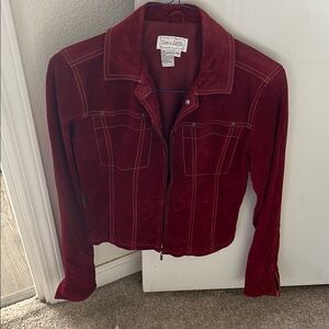 Women's Red Suede Jacket
